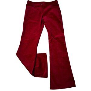 S&D Women's Y2K Red Velvet Flap Pocket Boot Cut Trouser Casual Pants Sz 6